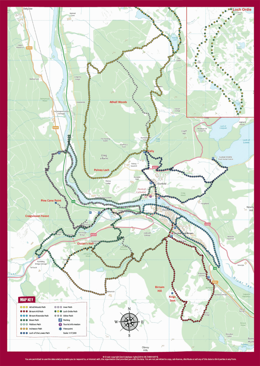 Dunkeld Trail Network Map