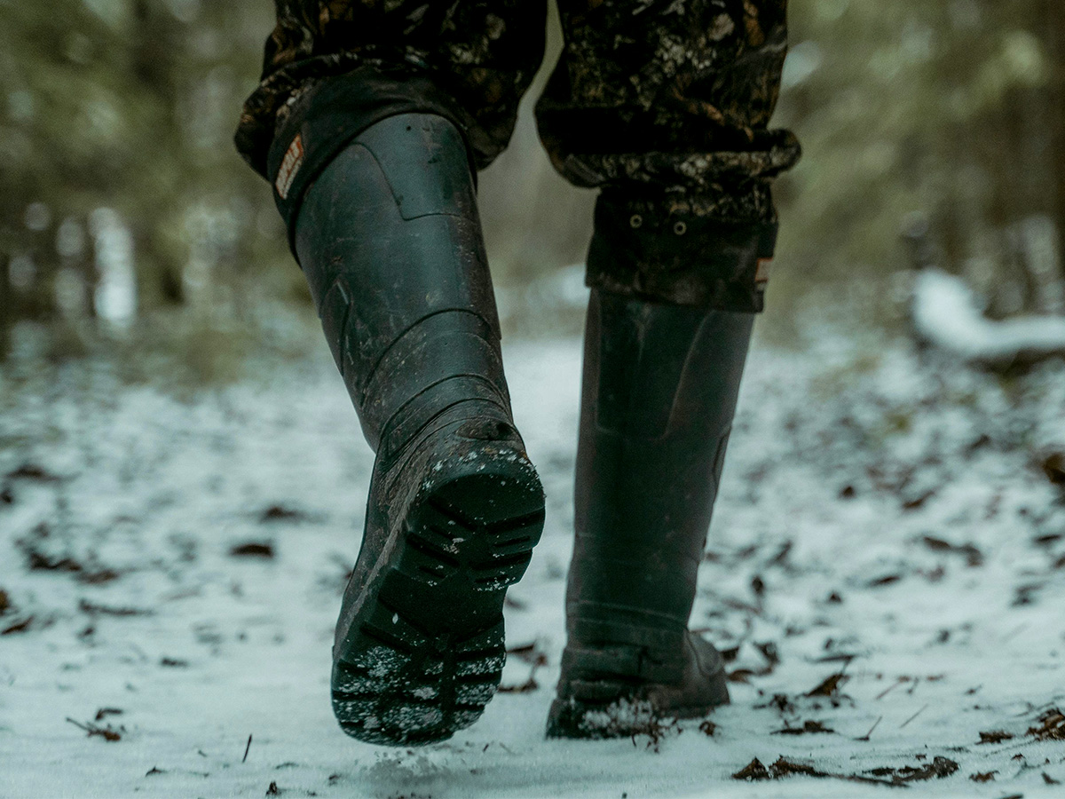 Feet in Winter Boots