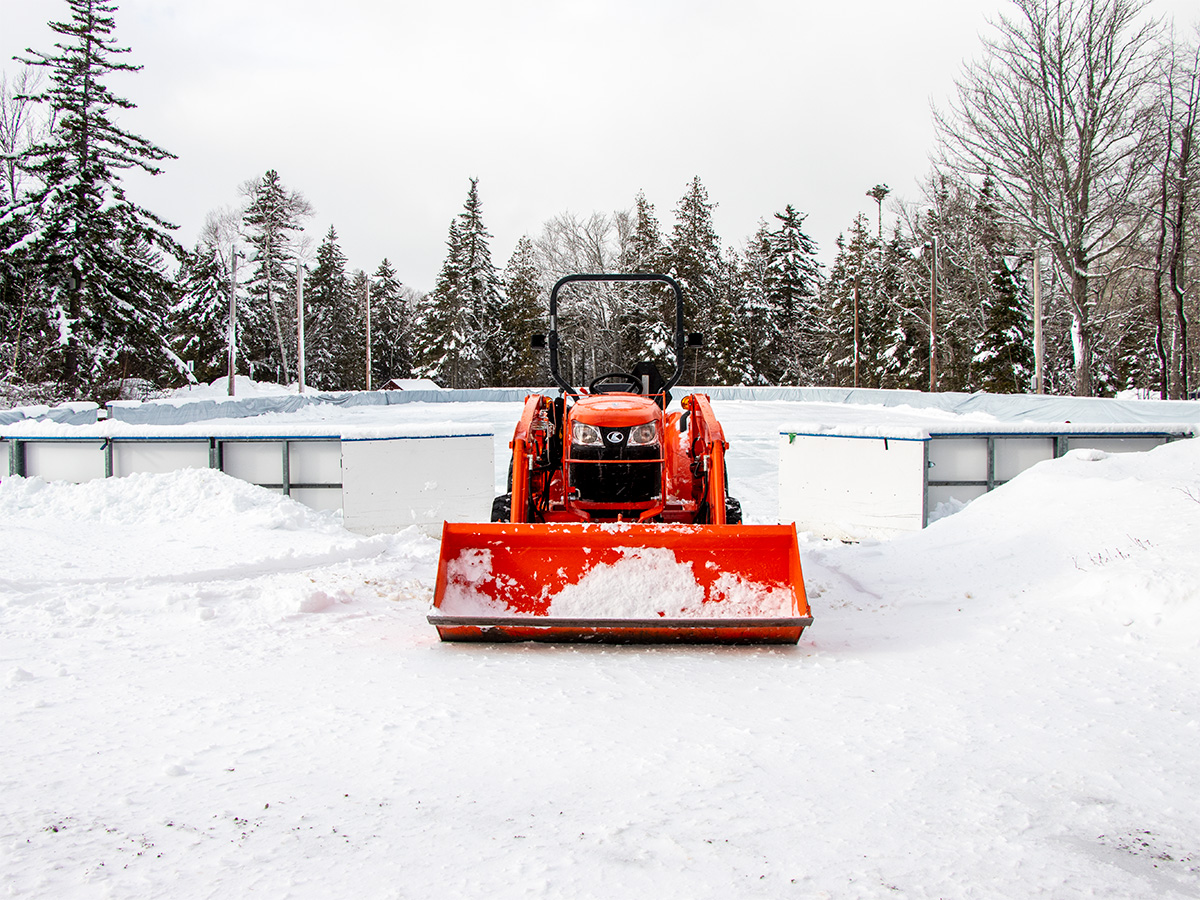 Kubota Tractor at Sugarloaf Ice Skating Rink