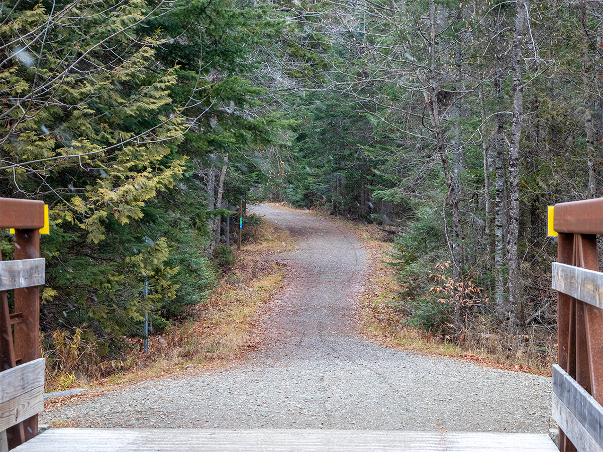 Exiting Bridge onto Trail